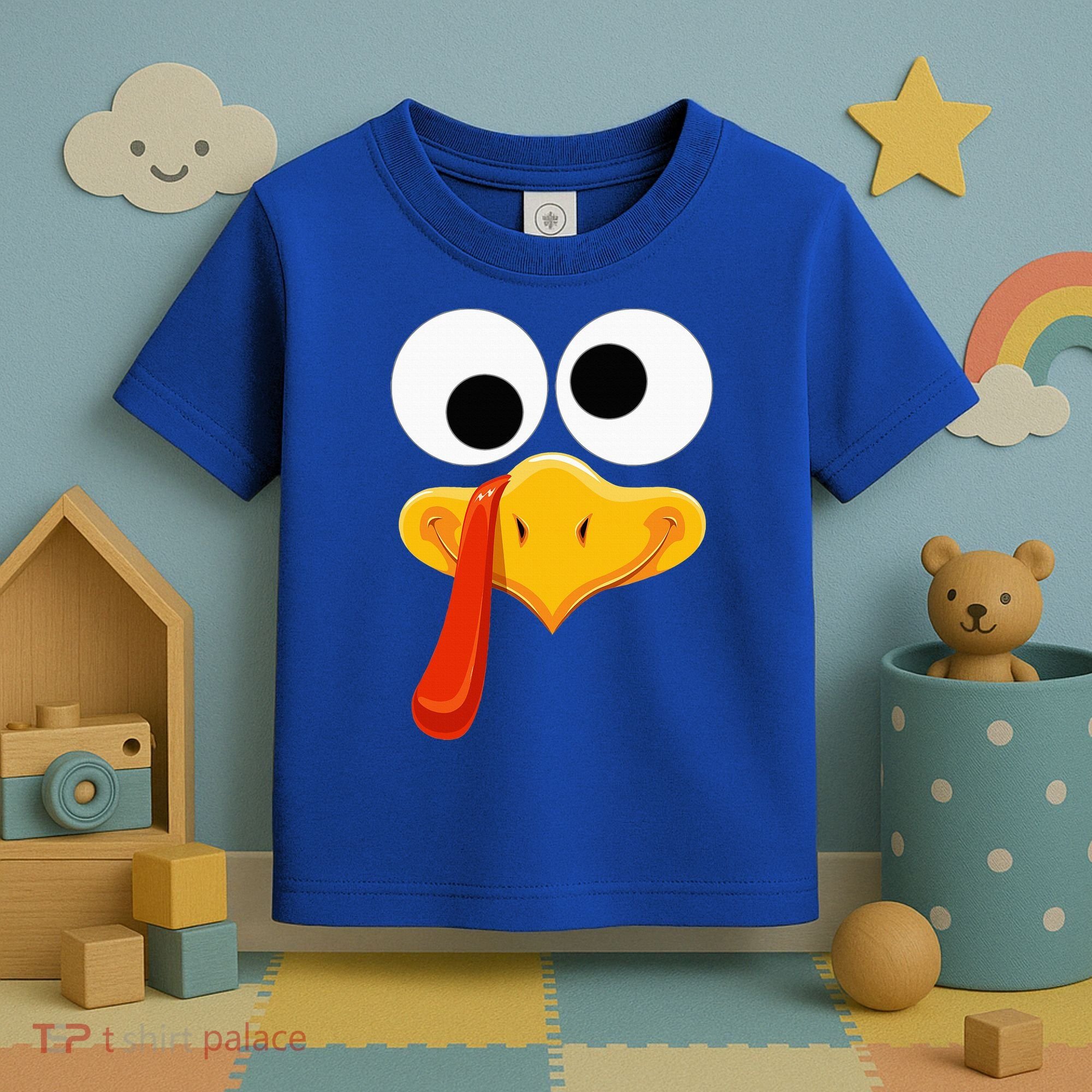 Turkey Face Thanksgiving Costume Family Outfits Matching Fun Toddler T-Shirt