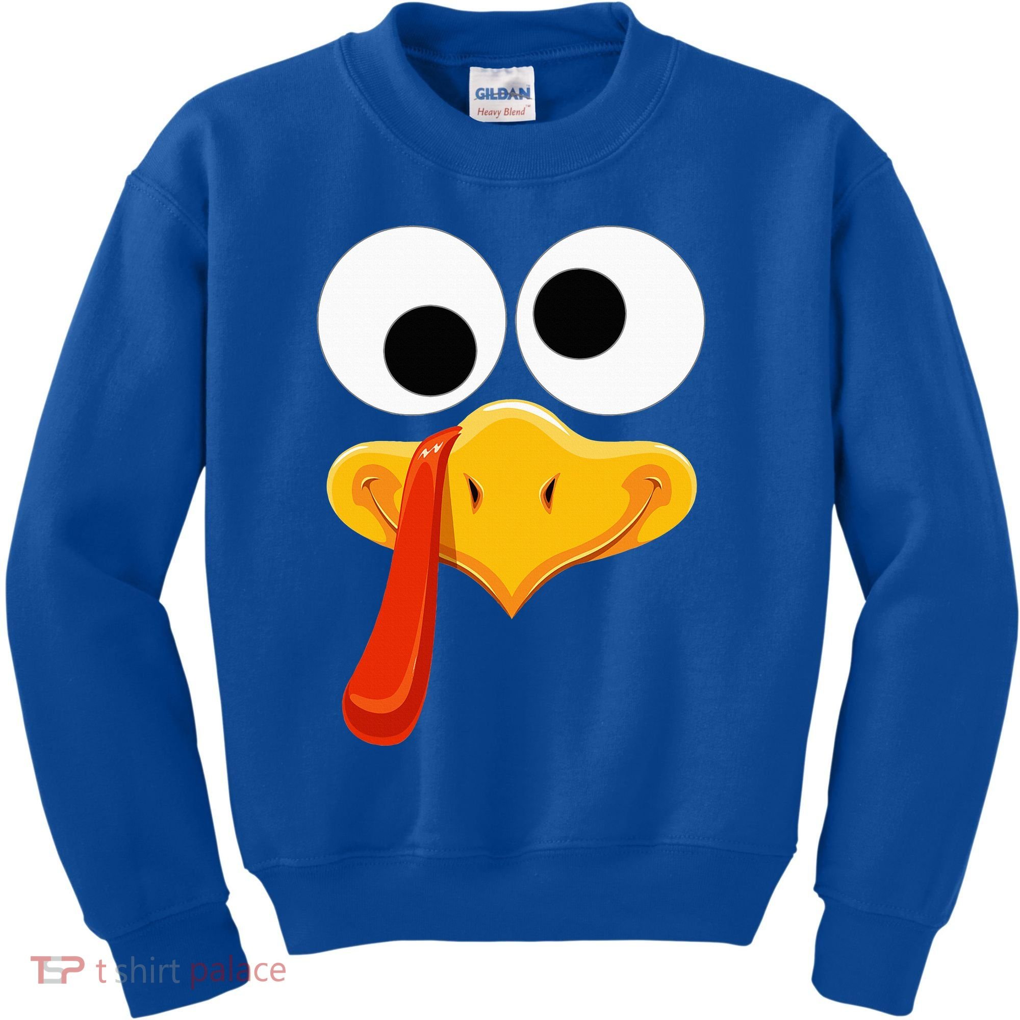 Turkey Face Thanksgiving Costume Family Outfits Matching Fun Kids Sweatshirt