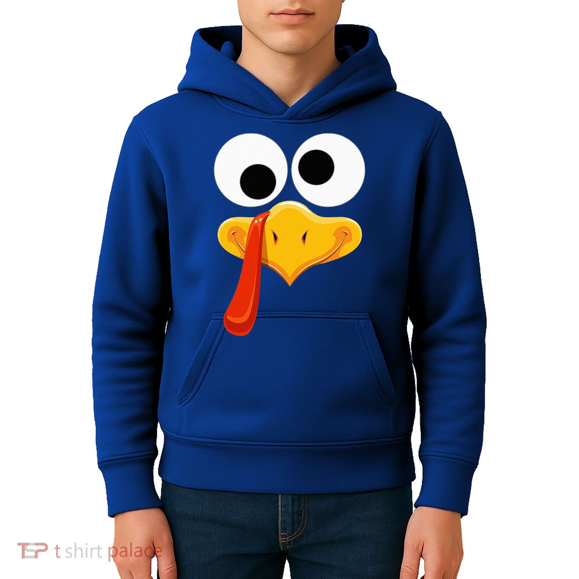 Turkey Face Thanksgiving Costume Family Outfits Matching Fun Kids Hoodie