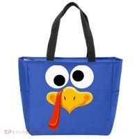 Turkey Face Thanksgiving Costume Family Outfits Matching Fun Tote Bag thumb 0