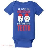 Two Front Teeth 2 Teeth Tooth Christmas My Two Front Teeth Gift Baby Bodysuit thumb 0
