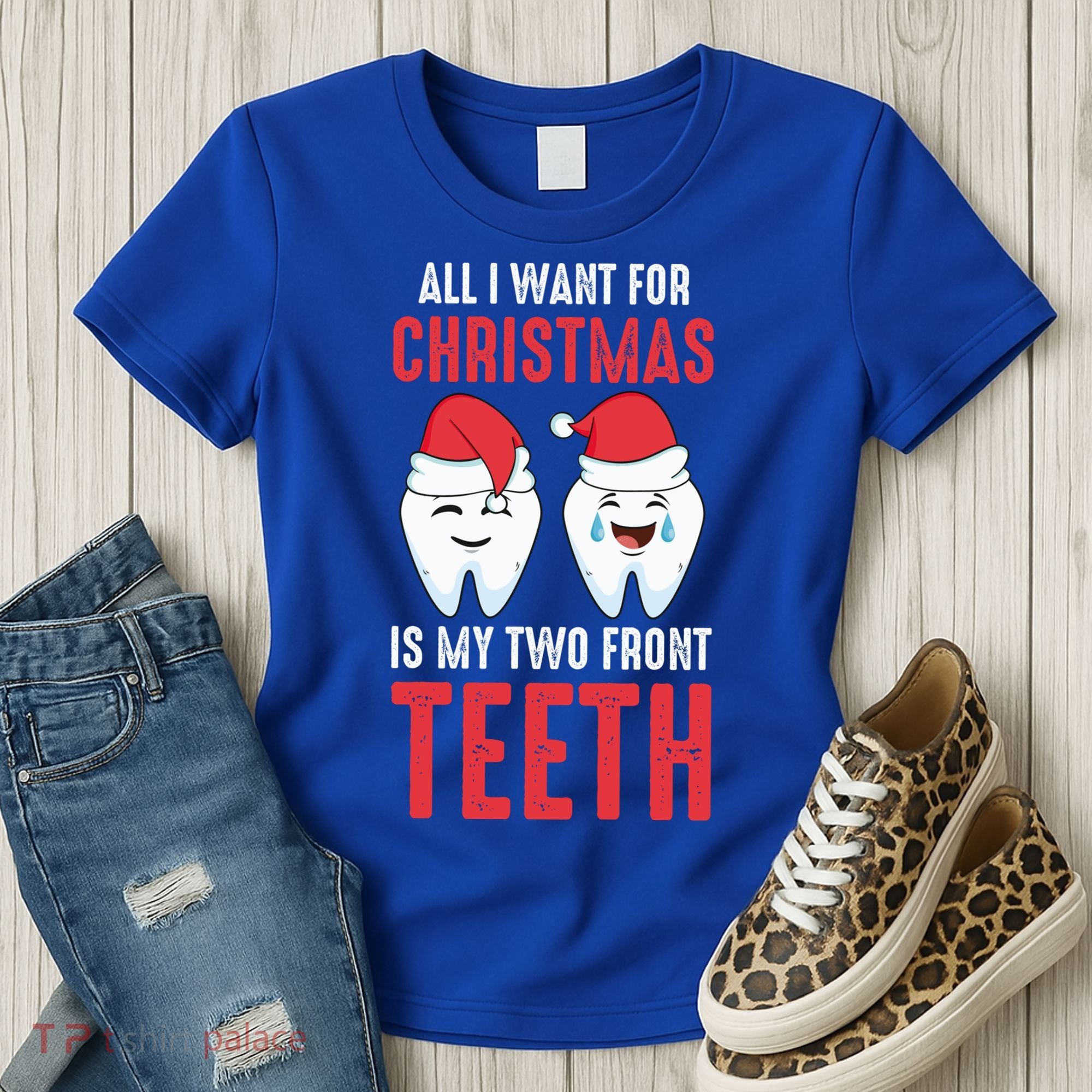 Two Front Teeth 2 Teeth Tooth Christmas My Two Front Teeth Gift Women's T-Shirt