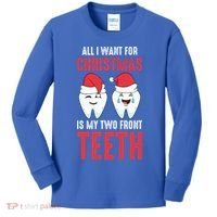 Two Front Teeth 2 Teeth Tooth Christmas My Two Front Teeth Gift Kids Long Sleeve Shirt thumb 0