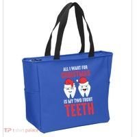 Two Front Teeth 2 Teeth Tooth Christmas My Two Front Teeth Gift Tote Bag thumb 2