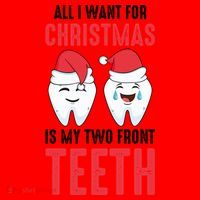 Two Front Teeth 2 Teeth Tooth Christmas My Two Front Teeth Gift Santa Hat thumb 1
