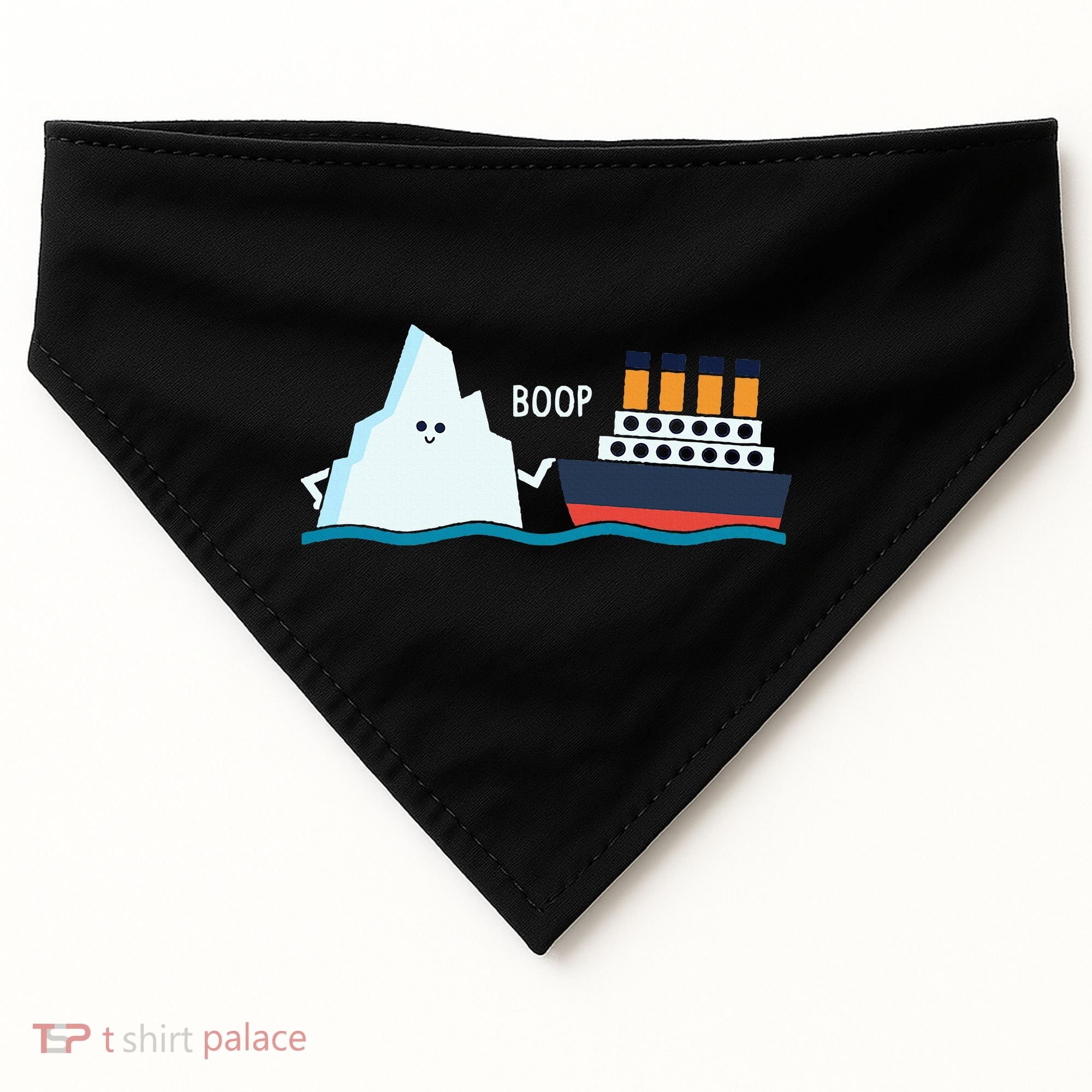 Titanic Funny Titanic And Iceberg Boop Parody For USA-Made Doggie Bandana