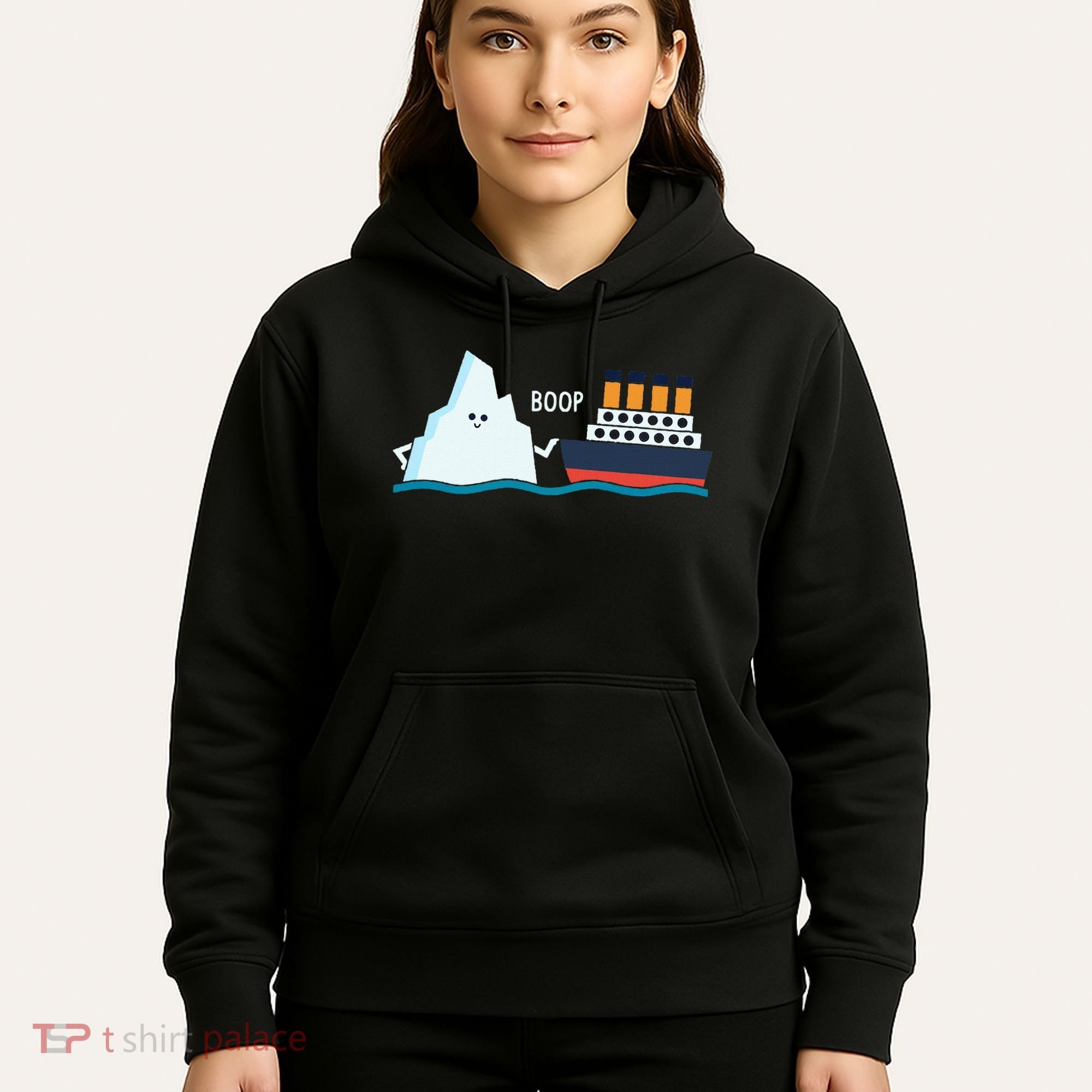 Titanic Funny Titanic And Iceberg Boop Parody For Hoodie