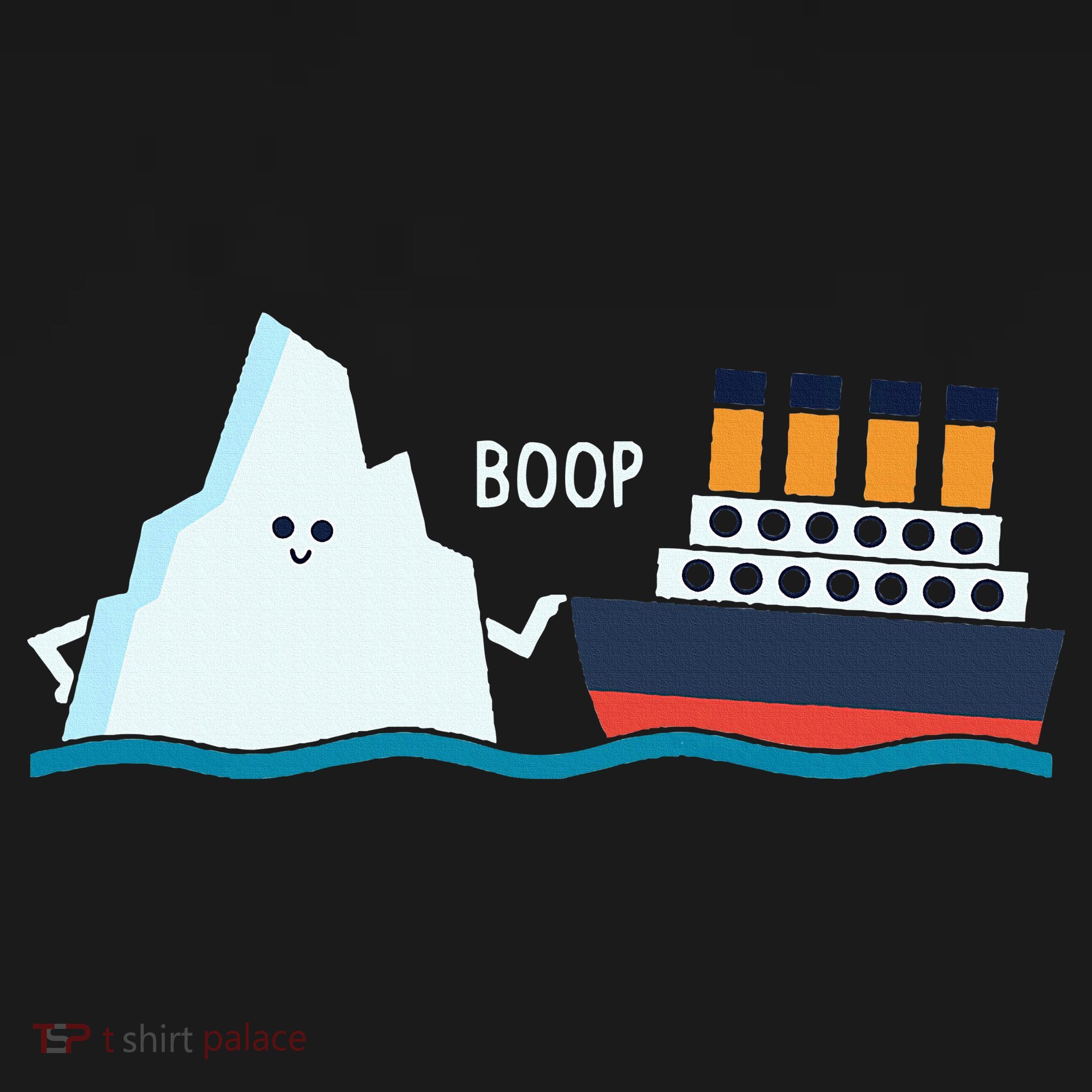 Titanic Funny Titanic And Iceberg Boop Parody For T-Shirt