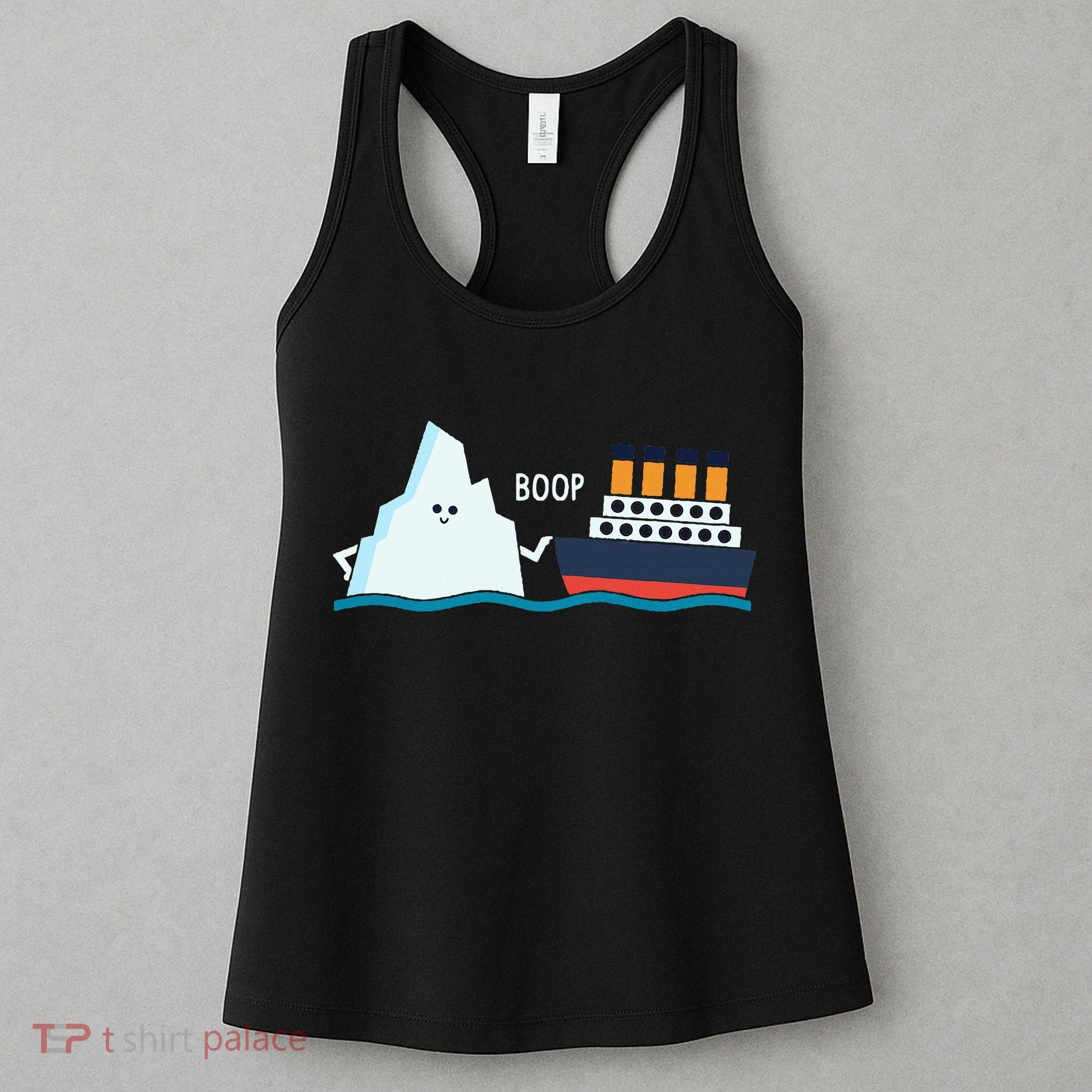 Titanic Funny Titanic And Iceberg Boop Parody For Women's Tank Top