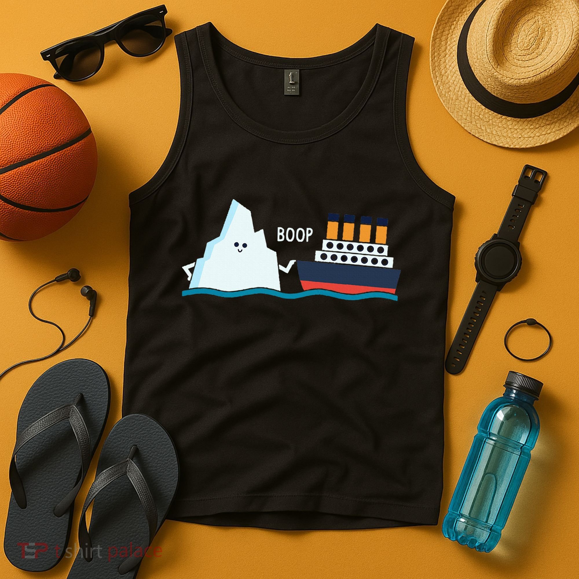 Titanic Funny Titanic And Iceberg Boop Parody For Tank Top