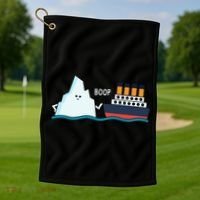 Titanic Funny Titanic And Iceberg Boop Parody For Golf Towel thumb 1
