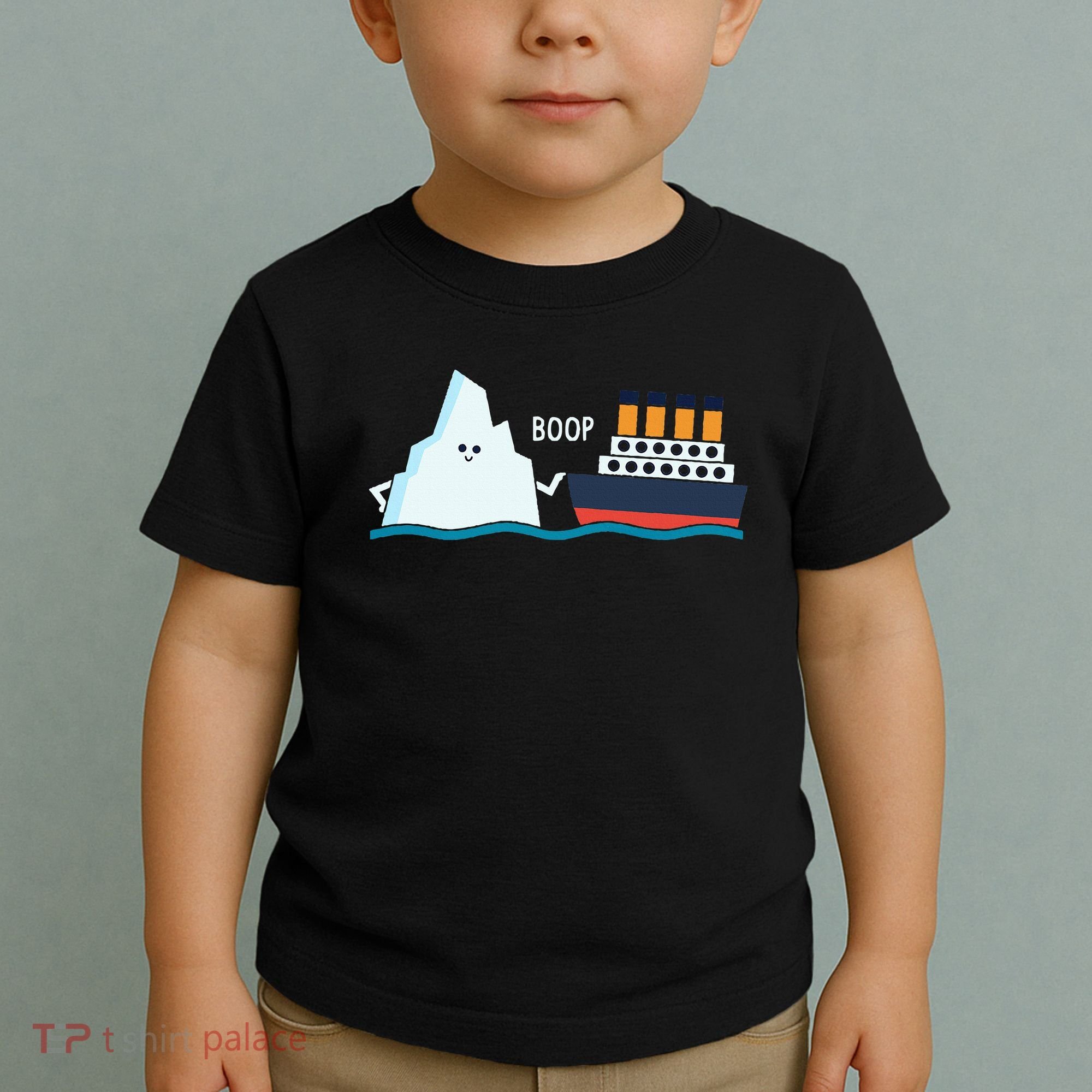 Titanic Funny Titanic And Iceberg Boop Parody For Toddler T-Shirt