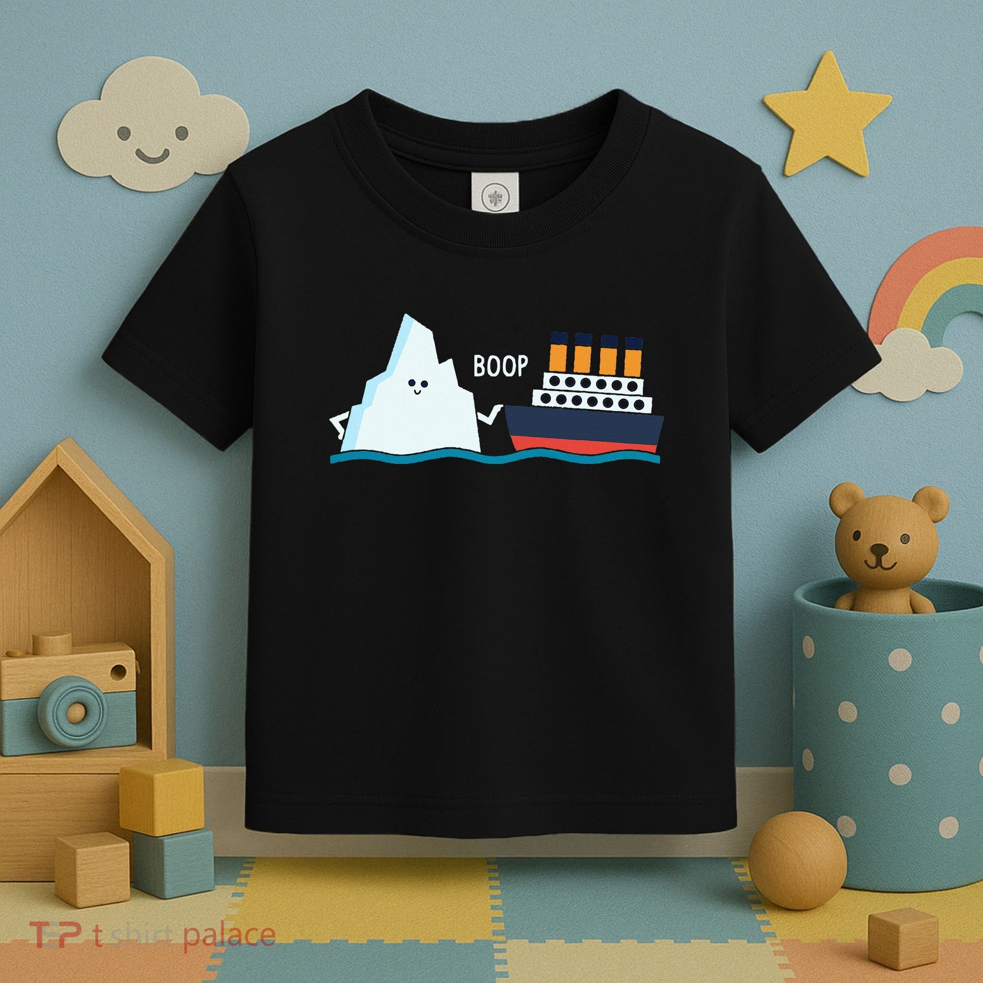 Titanic Funny Titanic And Iceberg Boop Parody For Toddler T-Shirt