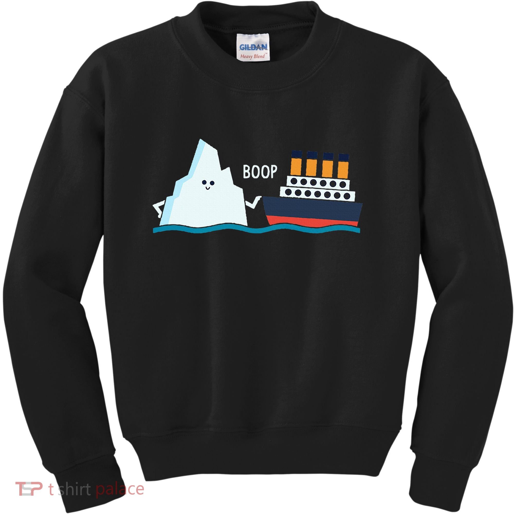 Titanic Funny Titanic And Iceberg Boop Parody For Kids Sweatshirt