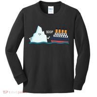 Titanic Funny Titanic And Iceberg Boop Parody For Kids Long Sleeve Shirt thumb 0