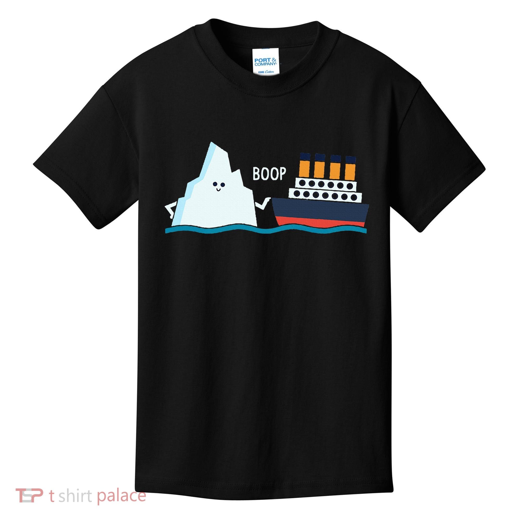 Titanic Funny Titanic And Iceberg Boop Parody For Kids T-Shirt
