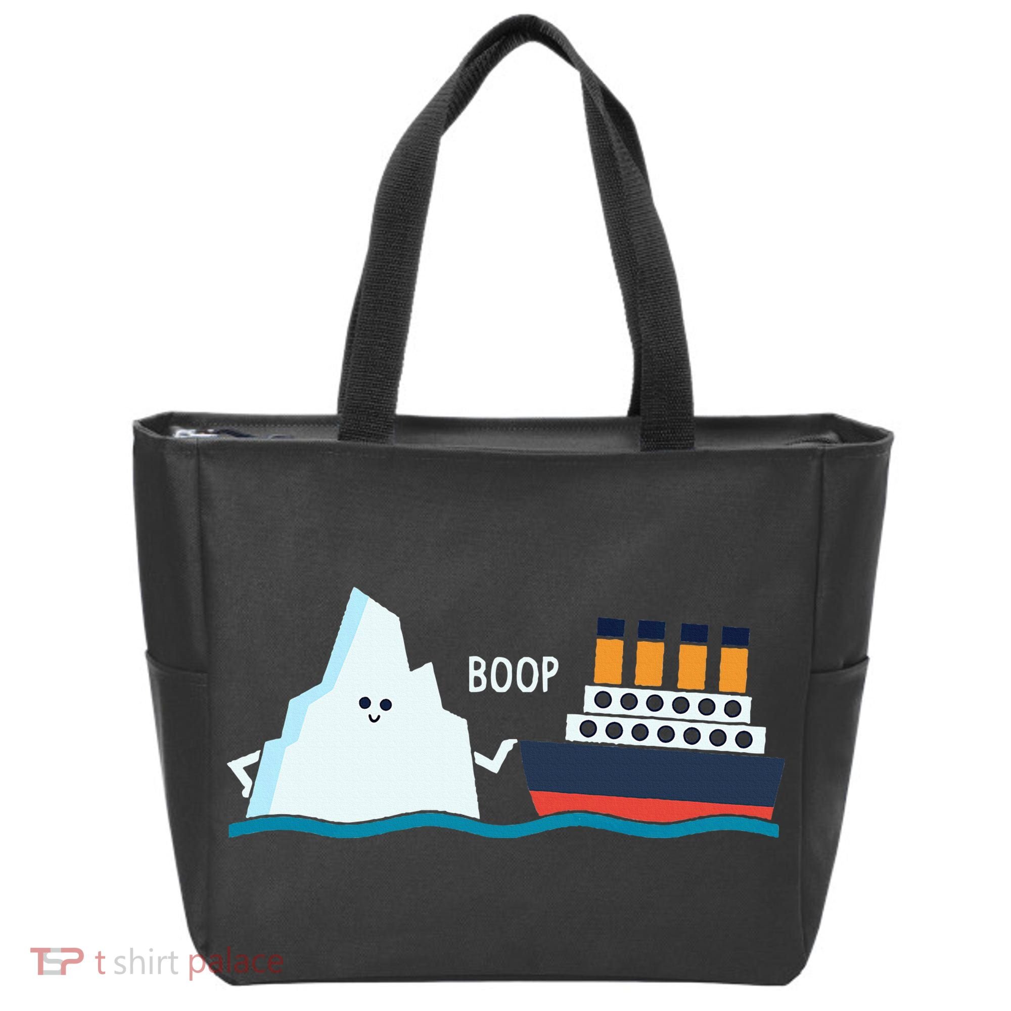 Titanic Funny Titanic And Iceberg Boop Parody For Tote Bag