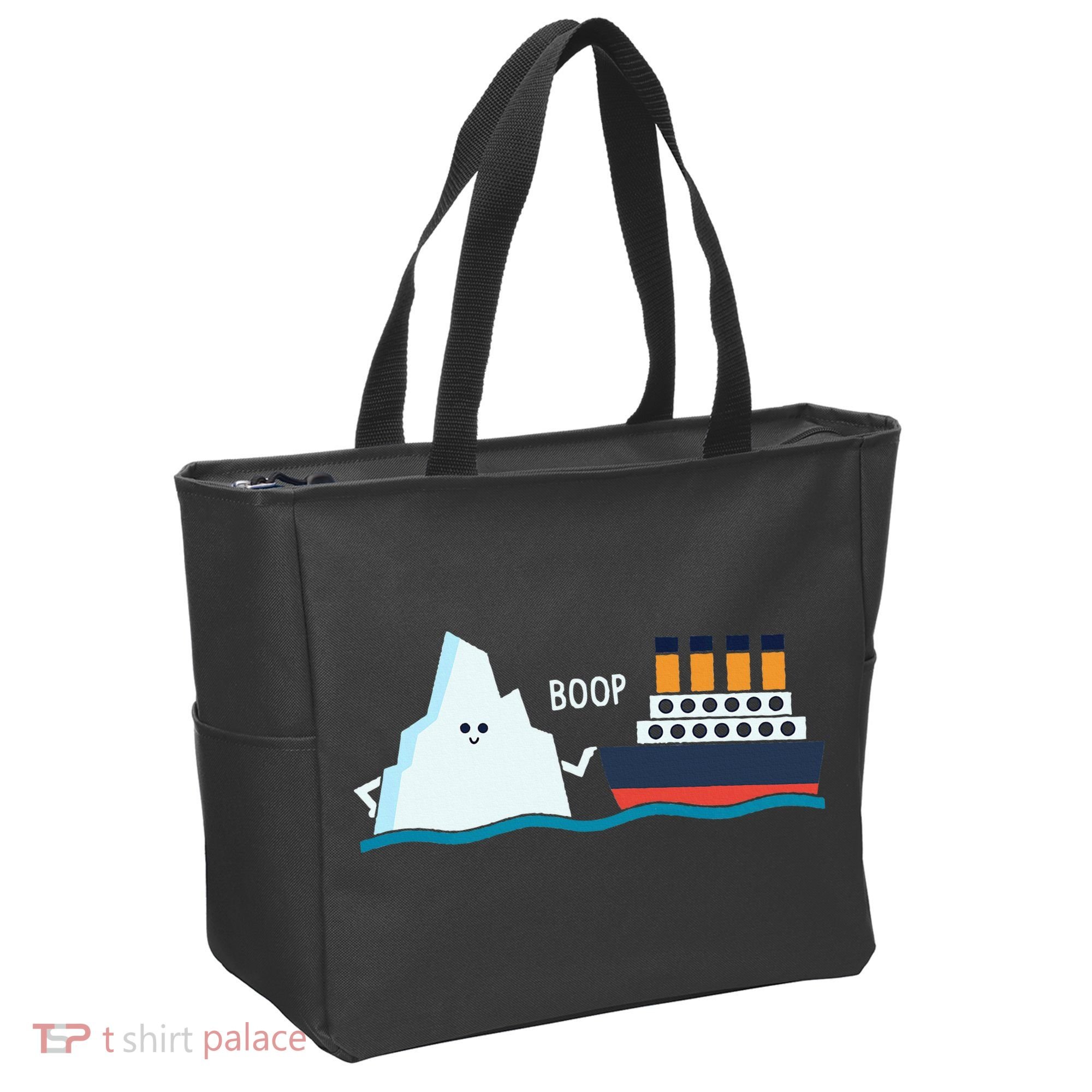 Titanic Funny Titanic And Iceberg Boop Parody For Tote Bag
