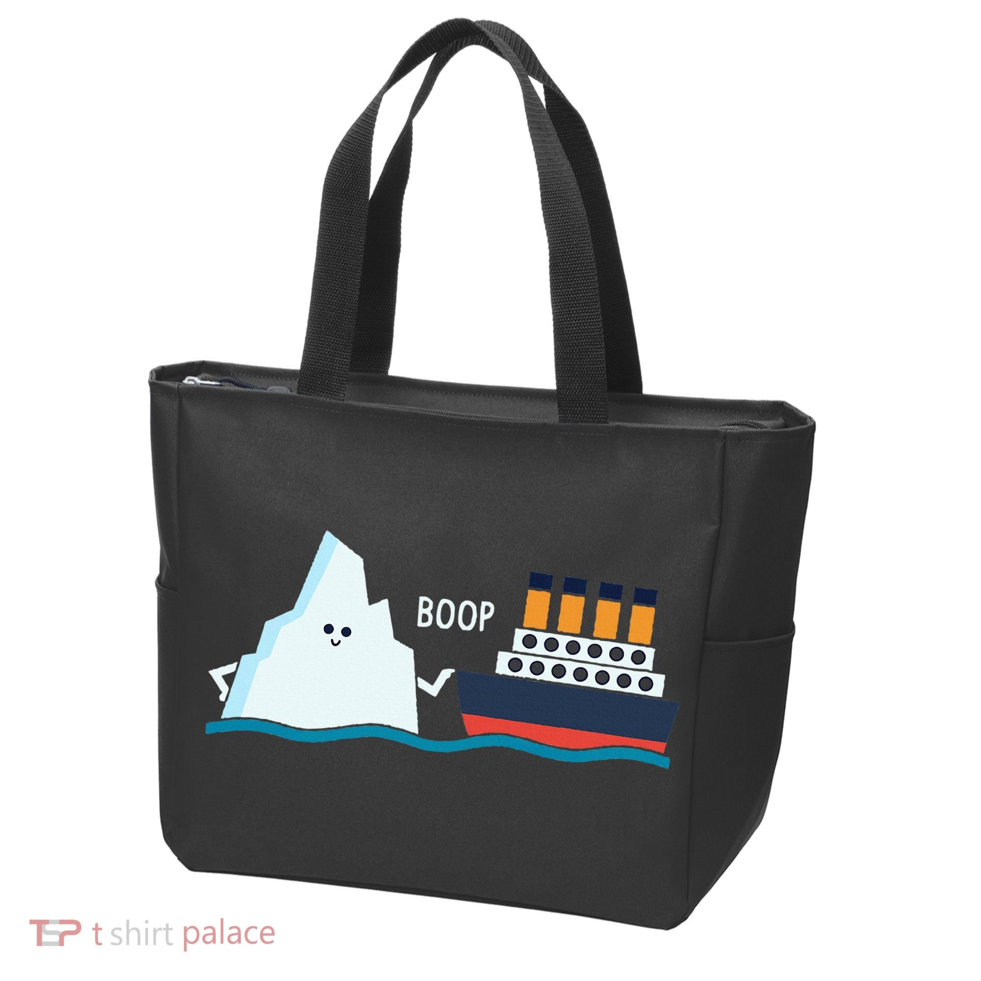 Titanic Funny Titanic And Iceberg Boop Parody For Tote Bag