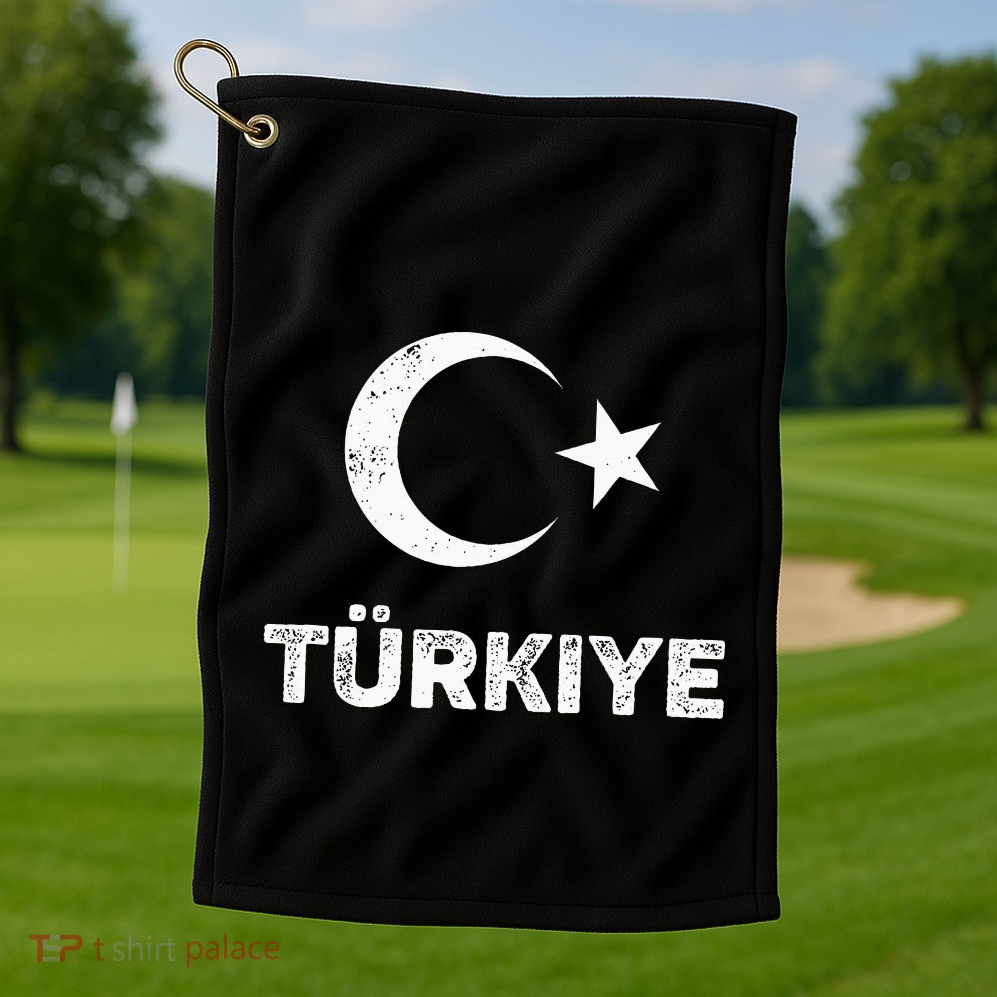 Turkish Flag Turk Bayragi Turkey Flag Turkiye Golf Towel