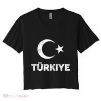 Turkish Flag Turk Bayragi Turkey Flag Turkiye Women's Crop Top Tee thumb 0