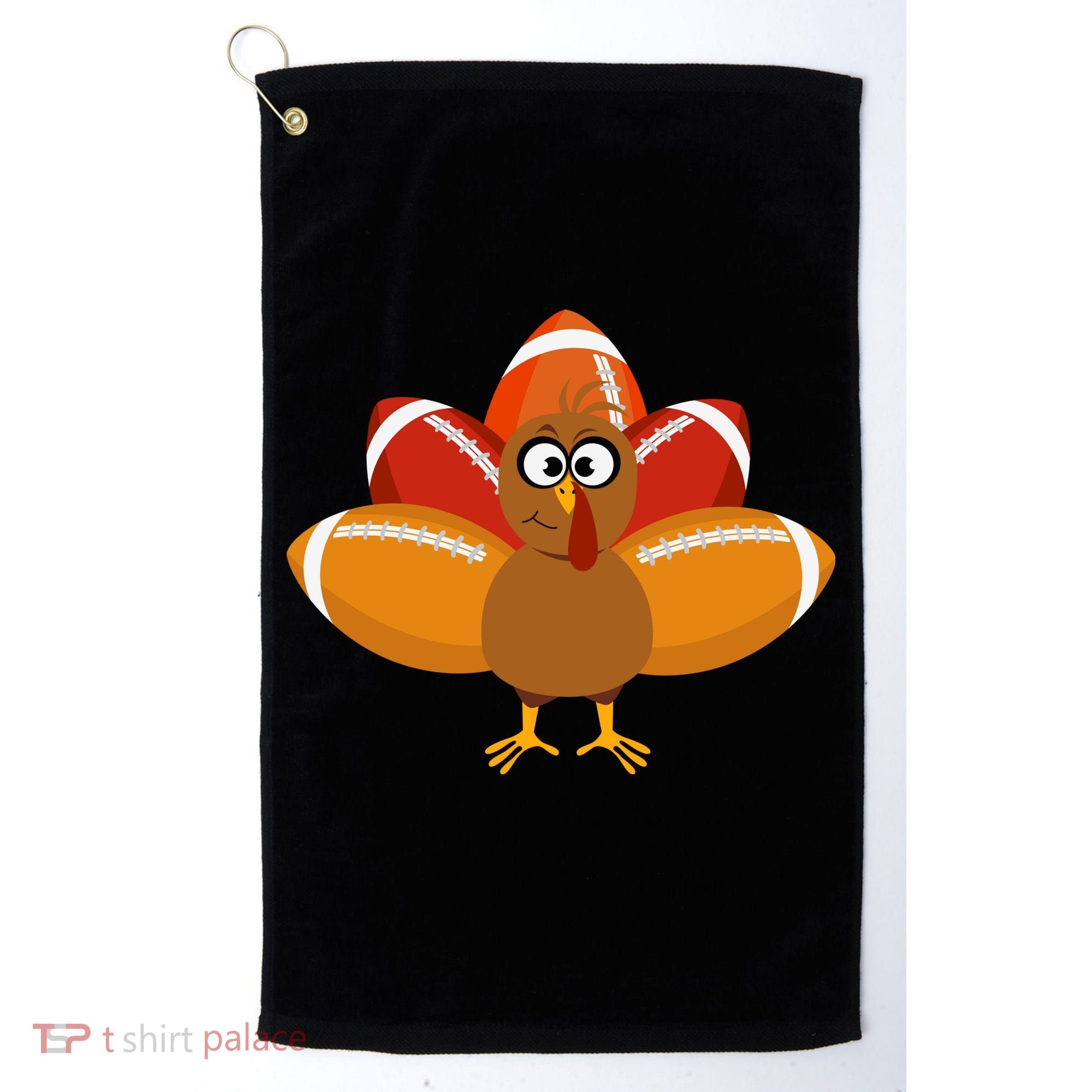 Turkey Football Thanksgiving Golf Towel
