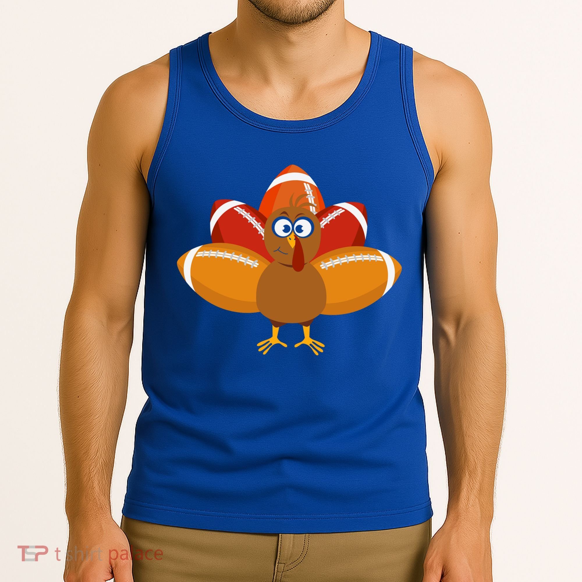 Turkey Football Thanksgiving Tank Top