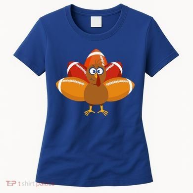 Turkey Football Thanksgiving Women's T-Shirt
