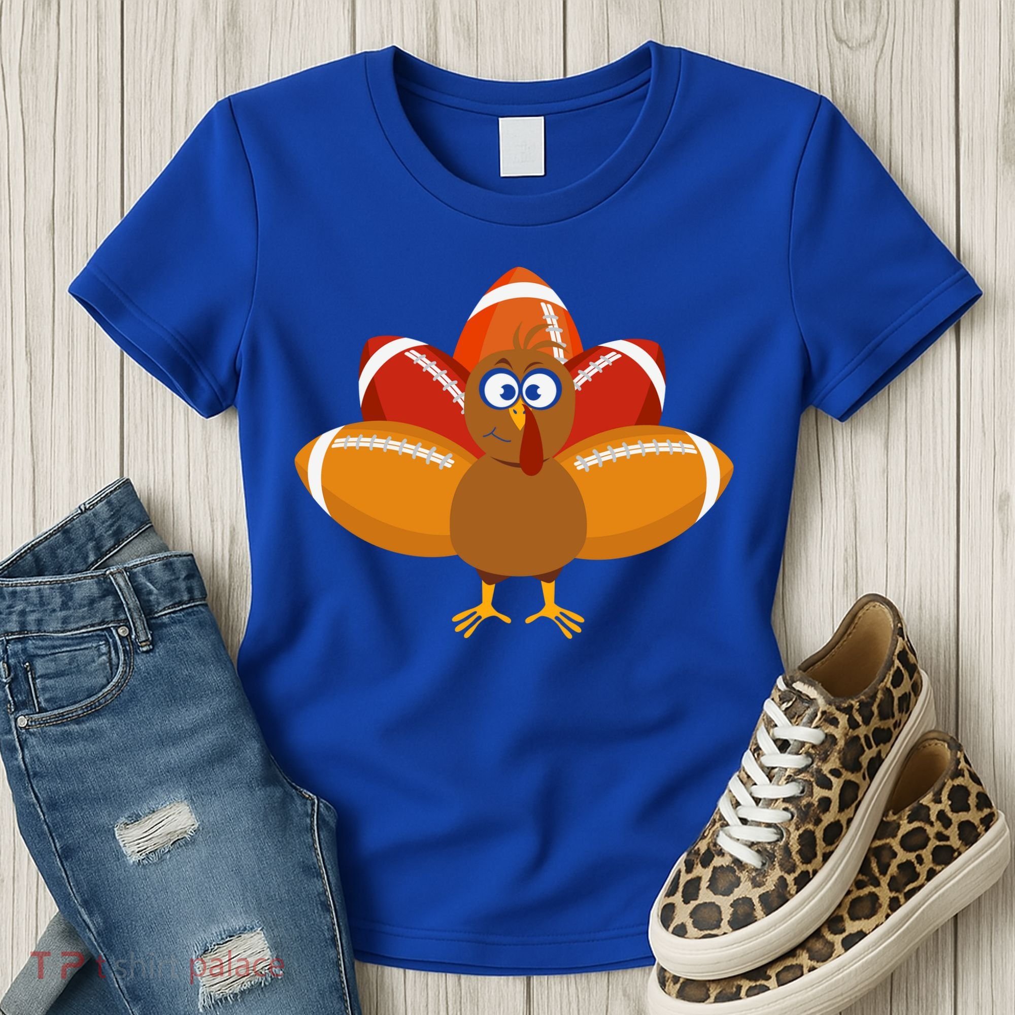 Turkey Football Thanksgiving Women's T-Shirt