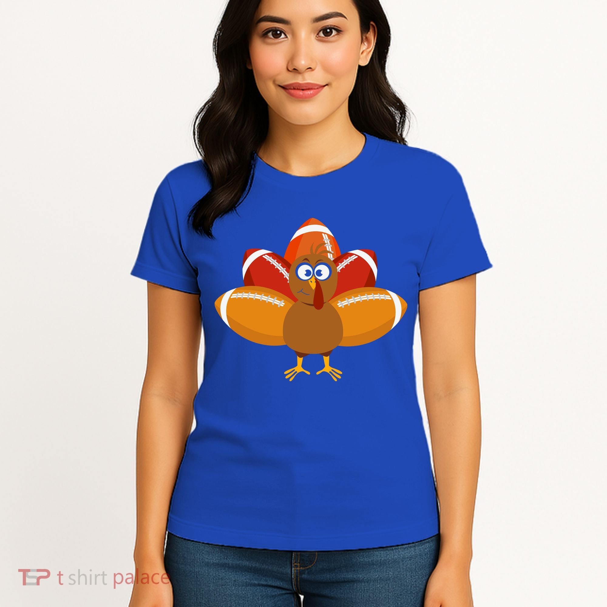 Turkey Football Thanksgiving Women's T-Shirt