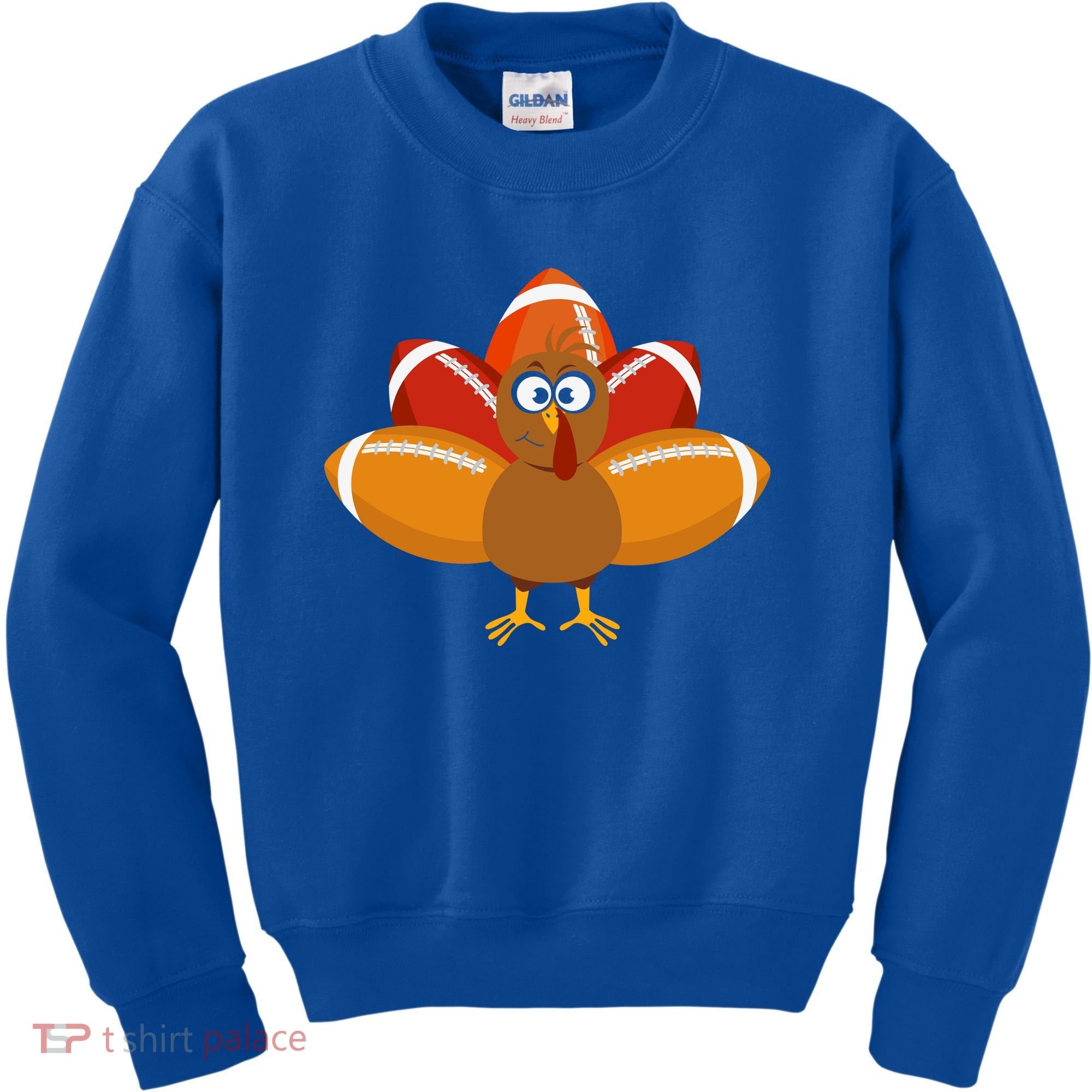 Turkey Football Thanksgiving Kids Sweatshirt