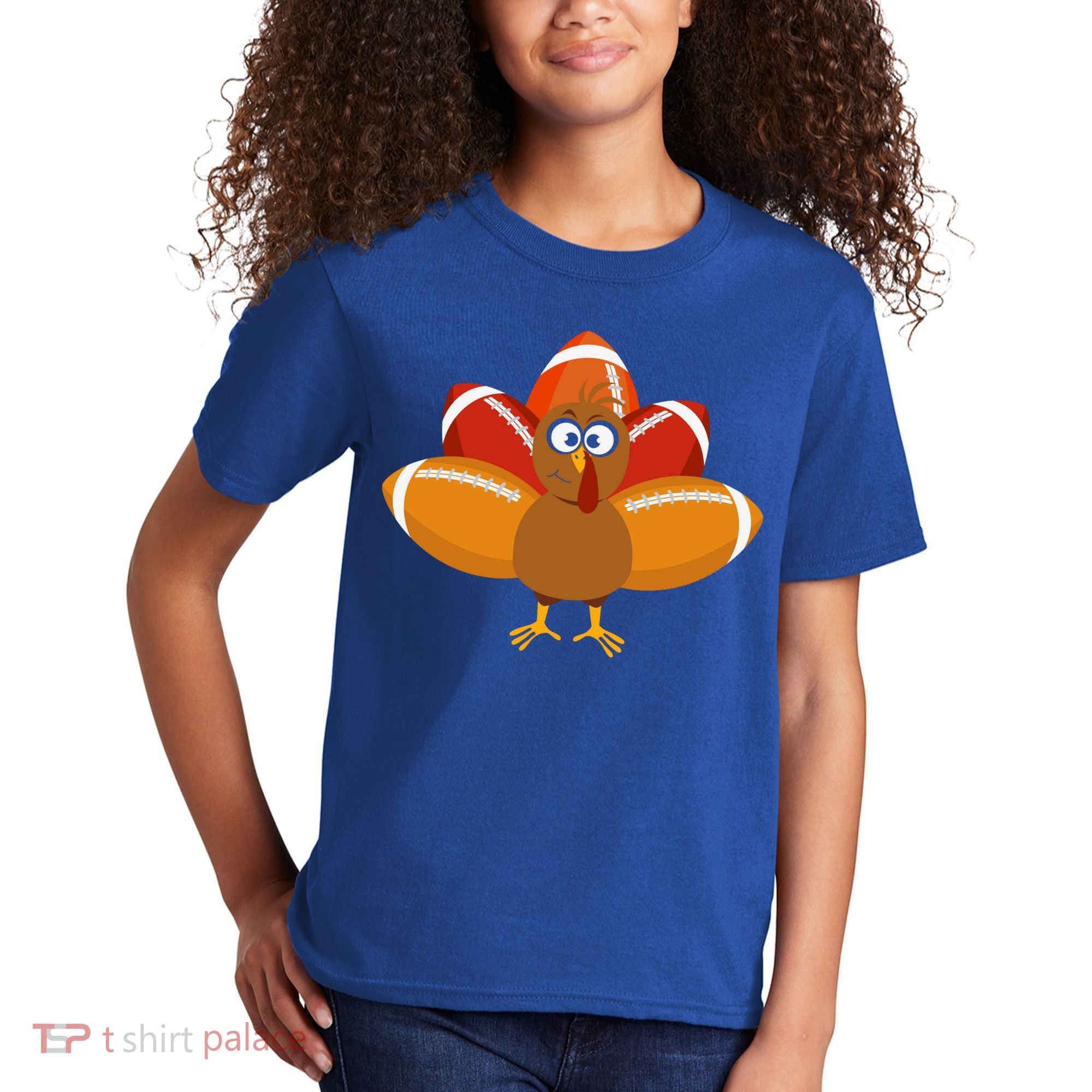 Turkey Football Thanksgiving Kids T-Shirt