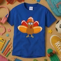 Turkey Football Thanksgiving Kids T-Shirt thumb 3