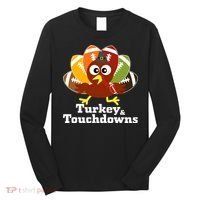 Thanksgiving Football Turkey And Touchdowns Long Sleeve Shirt thumb 0