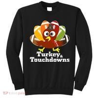 Thanksgiving Football Turkey And Touchdowns Sweatshirt thumb 0