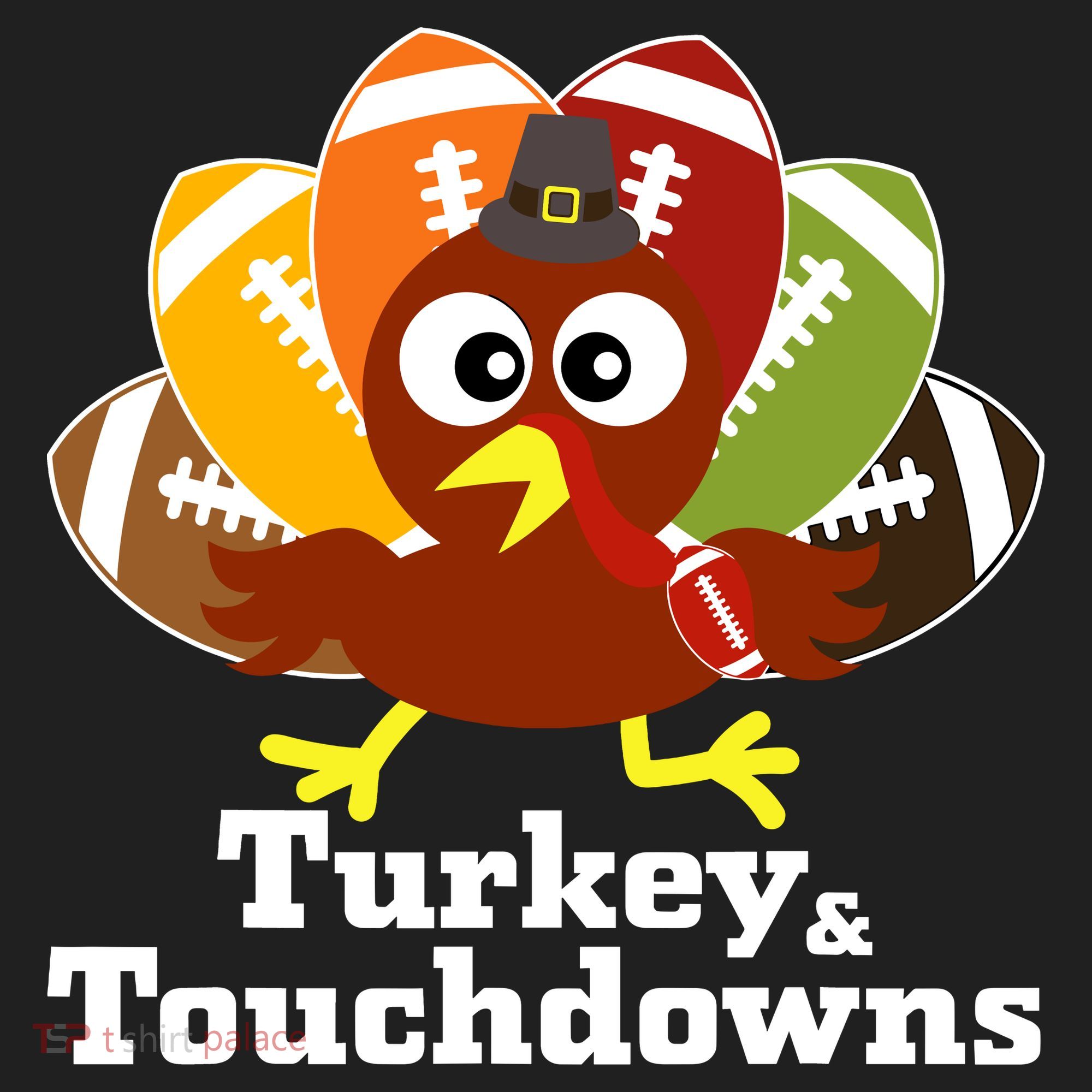 Thanksgiving Football Turkey And Touchdowns Beanie