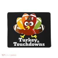 Thanksgiving Football Turkey And Touchdowns Mousepad thumb 0
