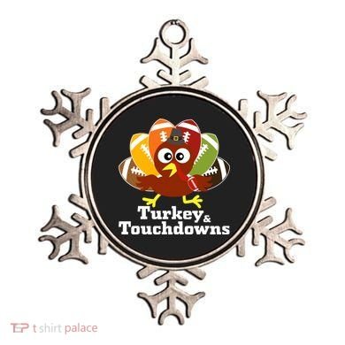 Thanksgiving Football Turkey And Touchdowns Ornament