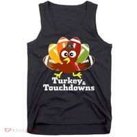 Thanksgiving Football Turkey And Touchdowns Tank Top thumb 0