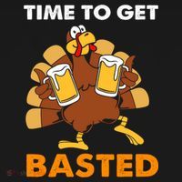 Thanksgiving Funny Turkey Time To Get Basted Great Gift USA-Made Doggie Bandana thumb 2