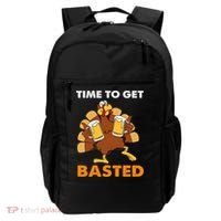 Thanksgiving Funny Turkey Time To Get Basted Great Gift Backpack thumb 0