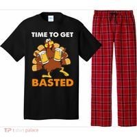 Thanksgiving Funny Turkey Time To Get Basted Great Gift Pajama Set thumb 0