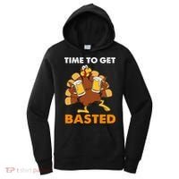 Thanksgiving Funny Turkey Time To Get Basted Great Gift Women's Hoodie thumb 0