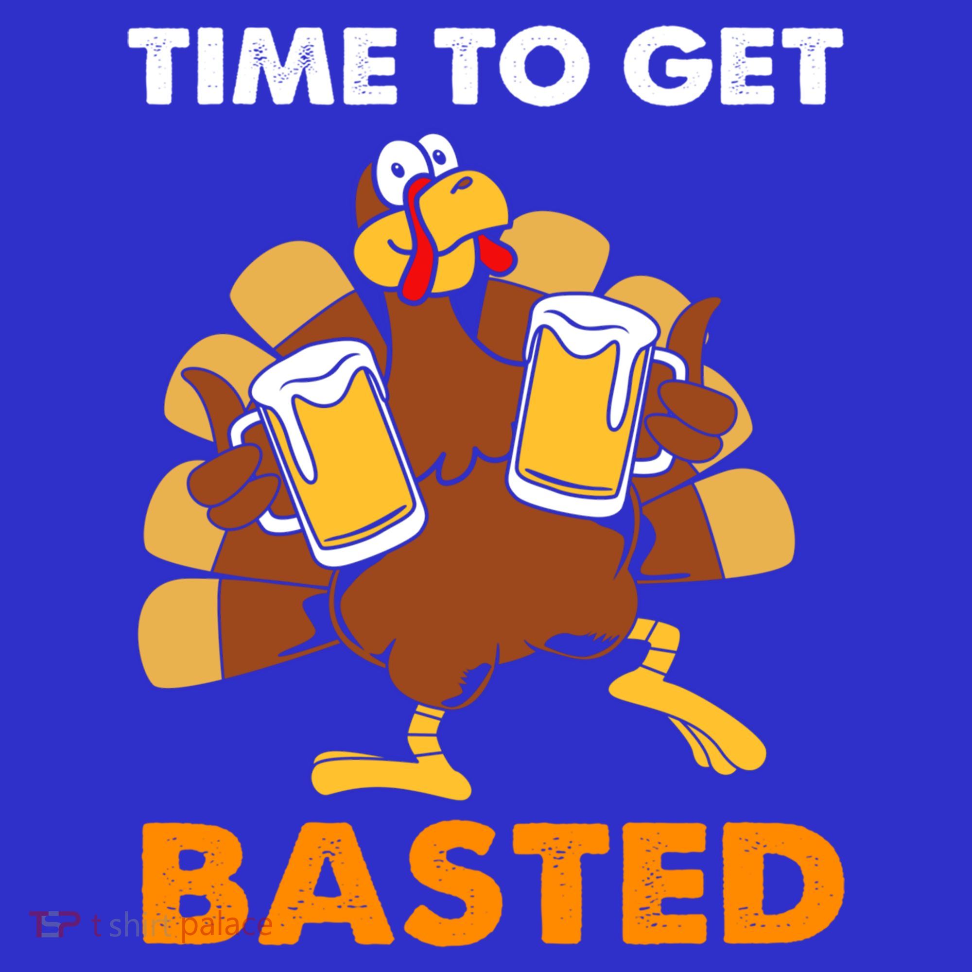 Thanksgiving Funny Turkey Time To Get Basted Great Gift Apron