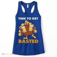 Thanksgiving Funny Turkey Time To Get Basted Great Gift Women's Tank Top thumb 0