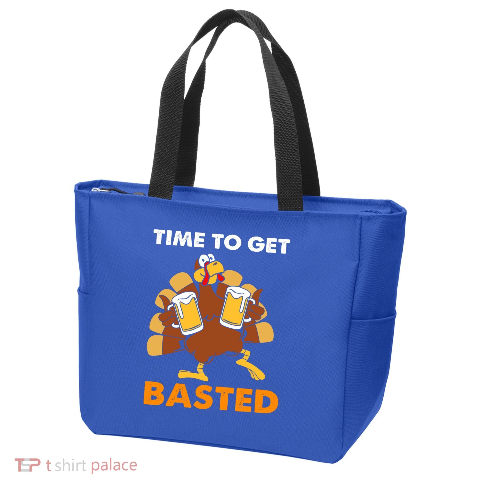 Thanksgiving Funny Turkey Time To Get Basted Great Gift Tote Bag