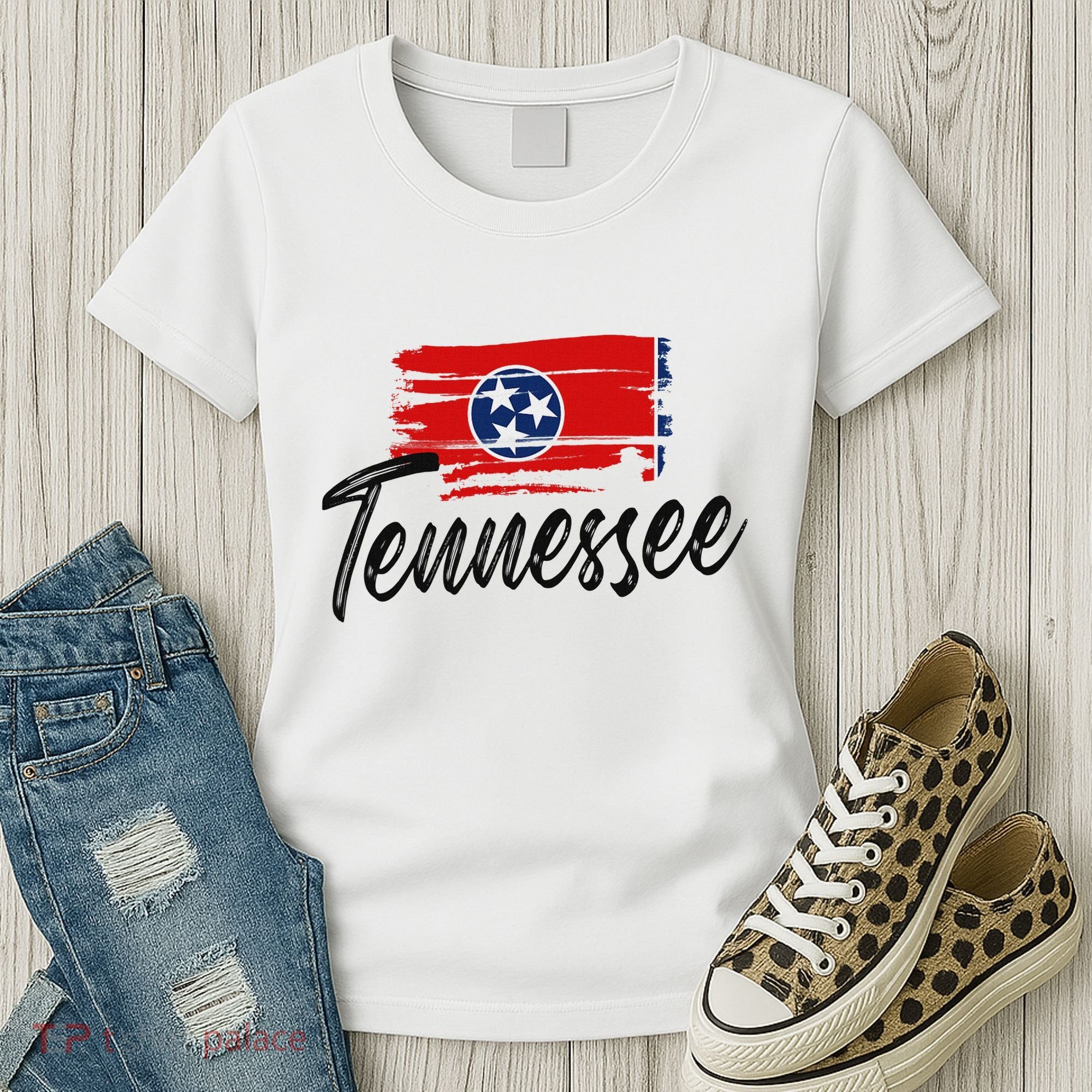 Tennessee Flag Tennessean Tennessee Flag State Pride Women's T-Shirt