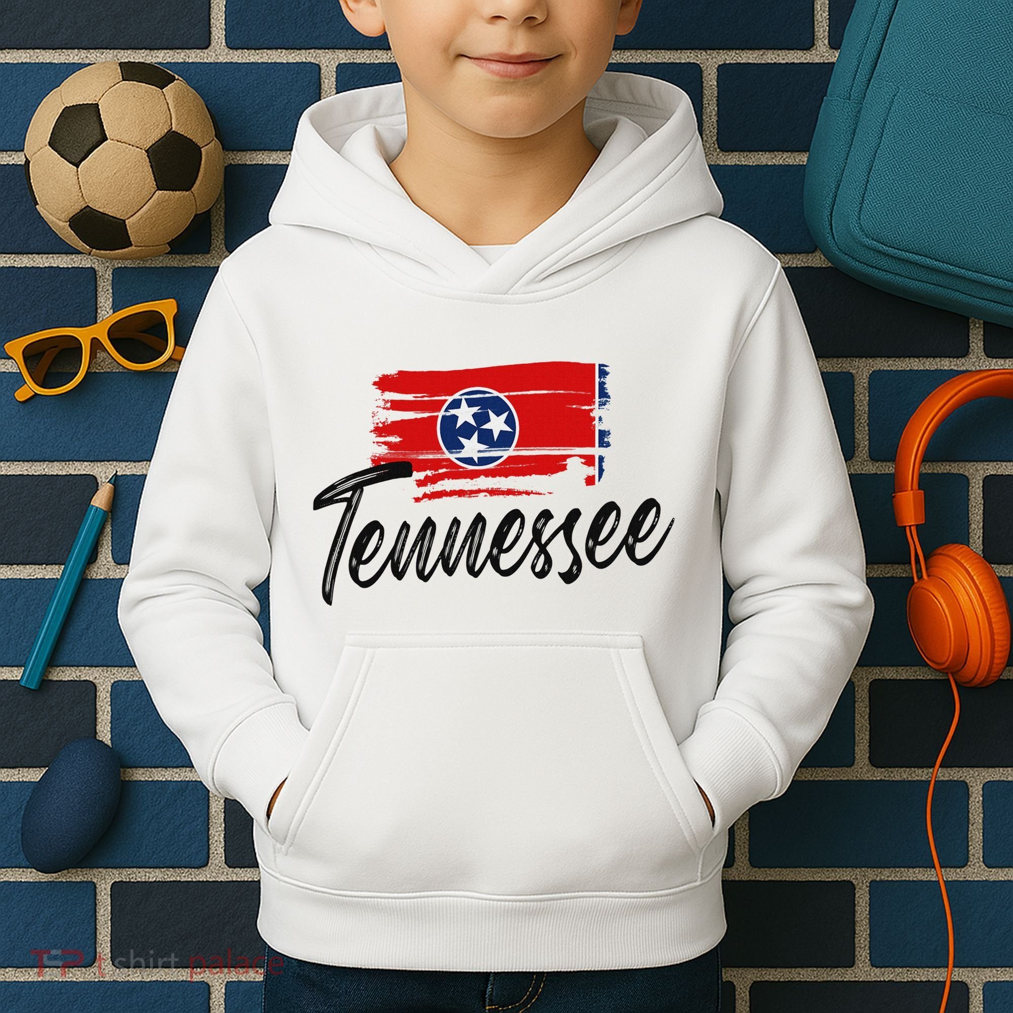 Tennessee Flag Tennessean Tennessee Flag State Pride Kids Hoodie