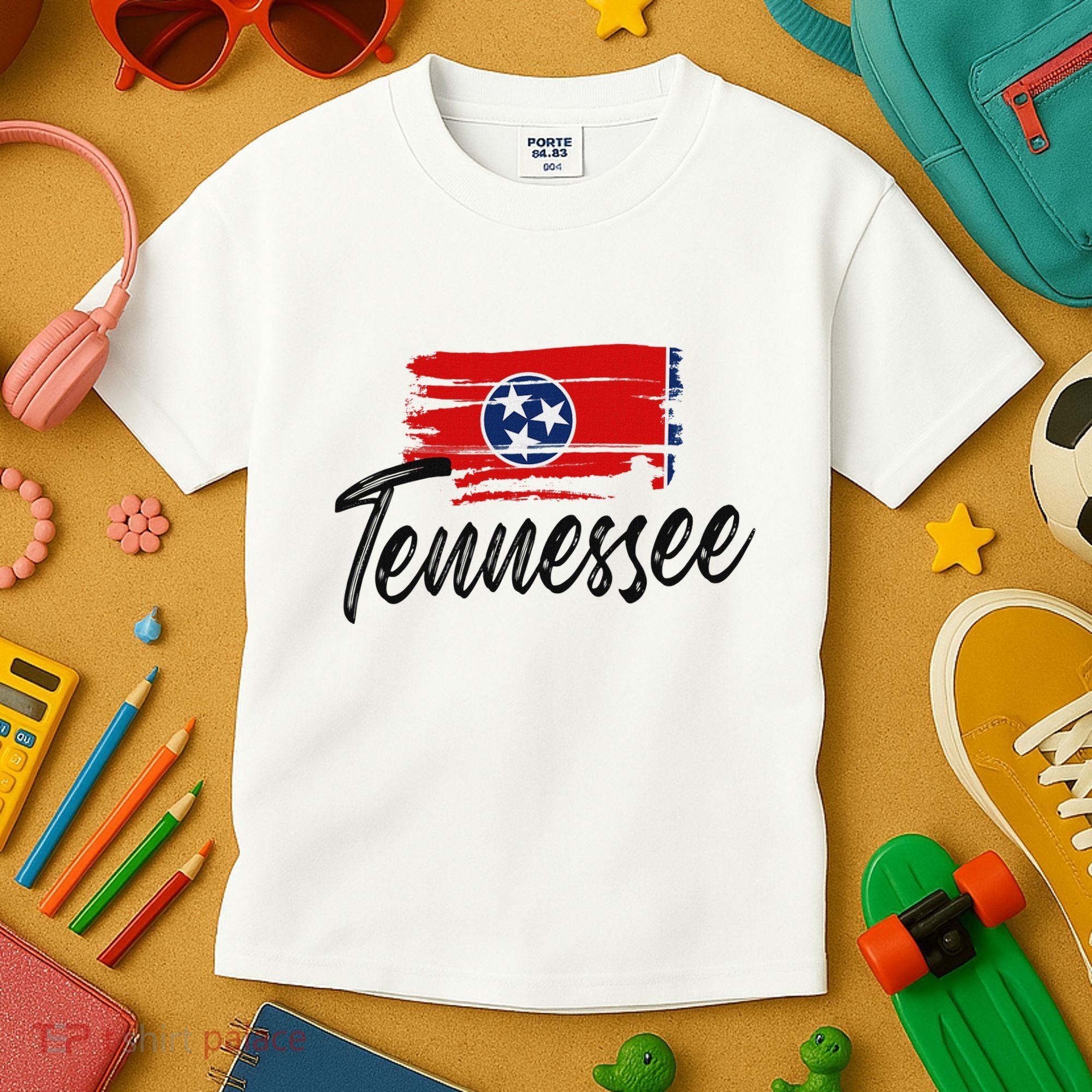 Tennessee Flag Tennessean Tennessee Flag State Pride Kids T-Shirt