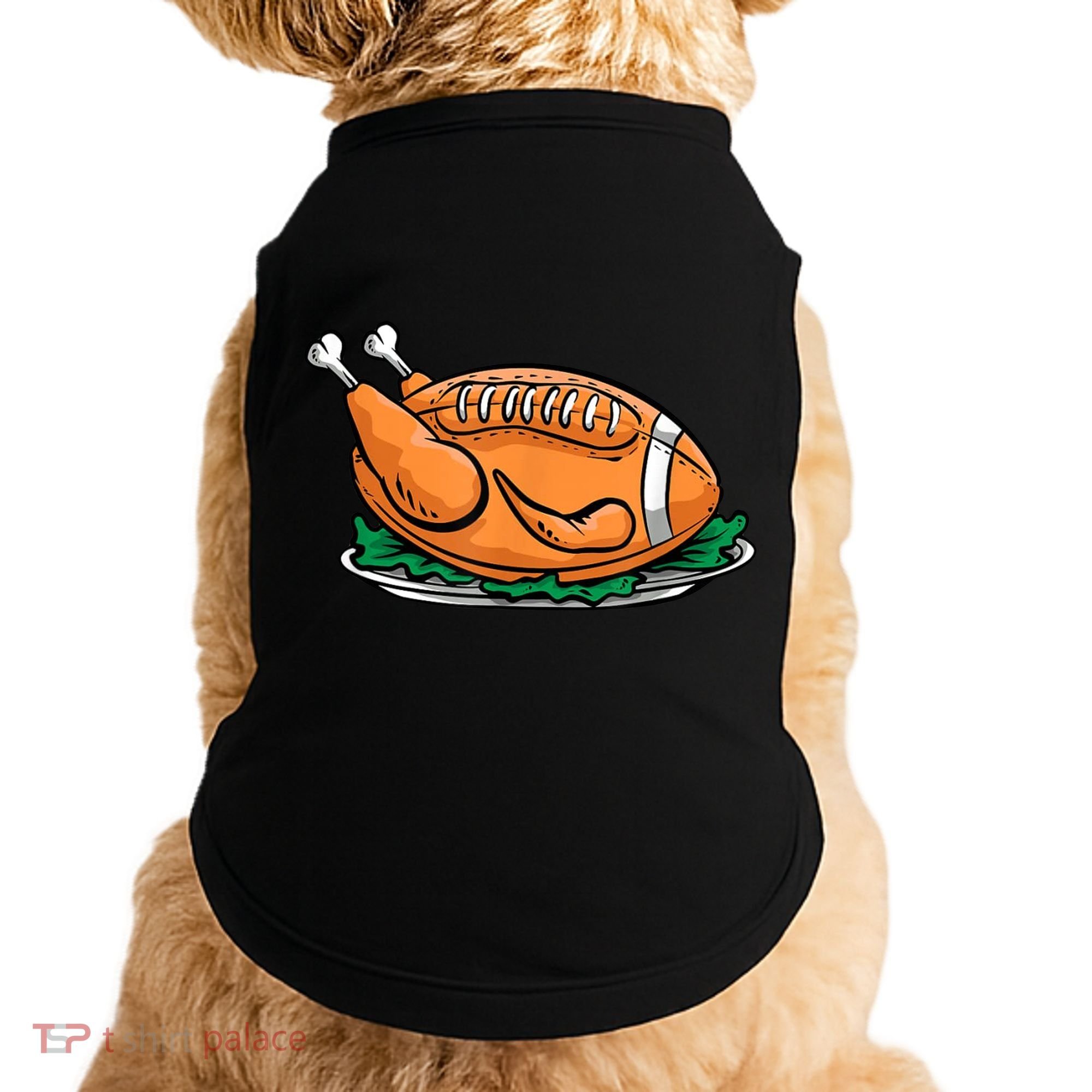 Turkey Football Thanksgiving Dinner Doggie Tank
